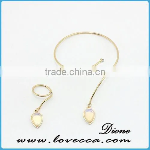 Wholesale Special Shape Wire Semi-precious Stone Bracelet photo-3