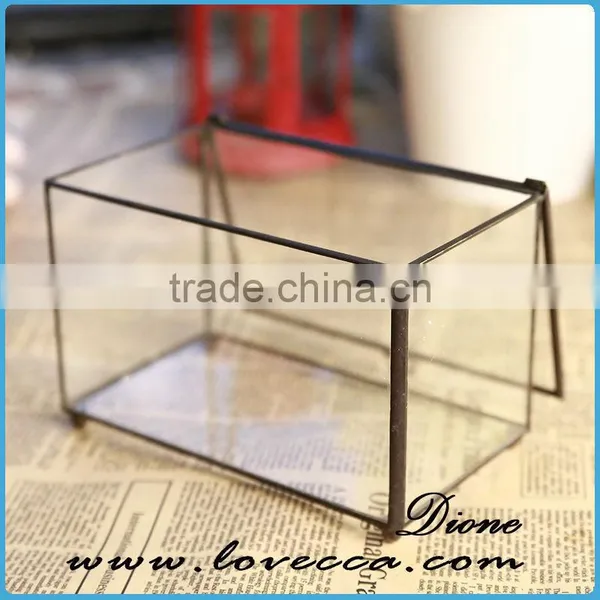 Stylish Home Decorating Indoor Plant Large Terrarium Glass Geometric photo-2