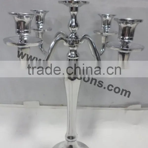 ALUMINIUM CANDELABRA 5 LIGHT FOR WEDDING DECORATION photo-5