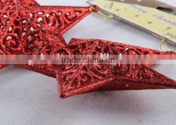 2PC Christmas Decoration Hollow Pentagram Christmas Ornaments Pendant photo-2