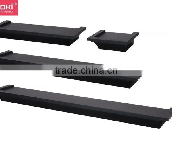 Set of 4 Wood Contemporary Floating Wall Shelf photo-4