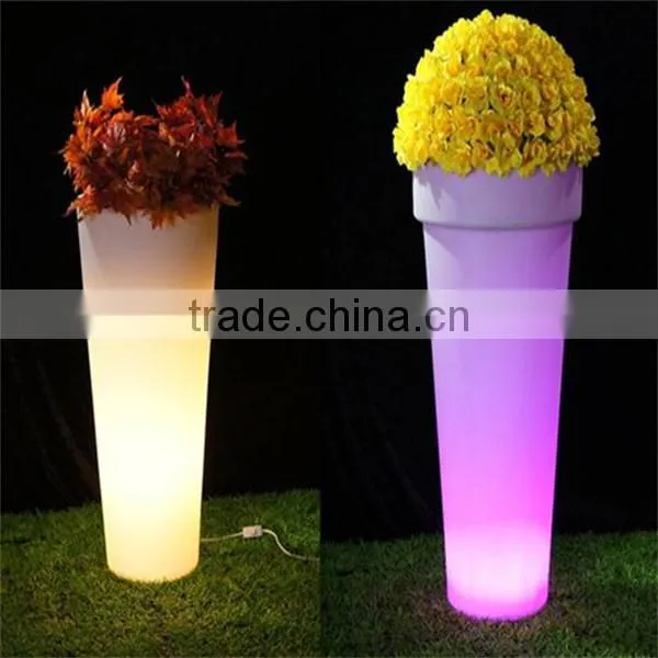 LED Large Garden Flower Pots Blue /led Plastic Large Lightweight Flower Pot/flower Pot Pendant Lamp photo-4