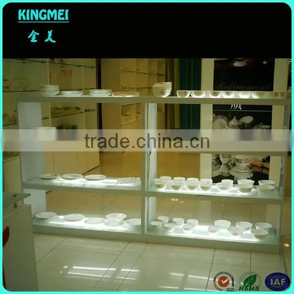 LED White Acrylic Plate Display Cases and Dish Display Fixture photo-2