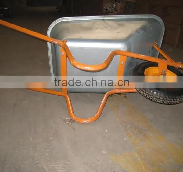 American Agriculture Concrete Building Wheel Barrow Galvanized Tray PU Wheel photo-3