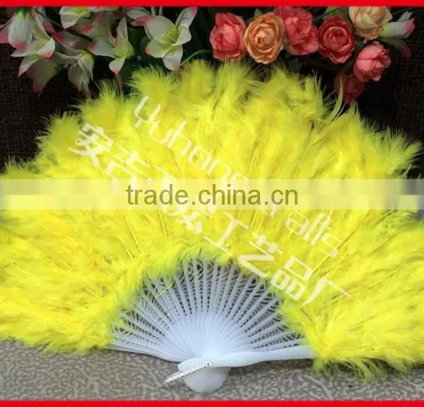 Turkey Feather Fan for Wedding photo-3