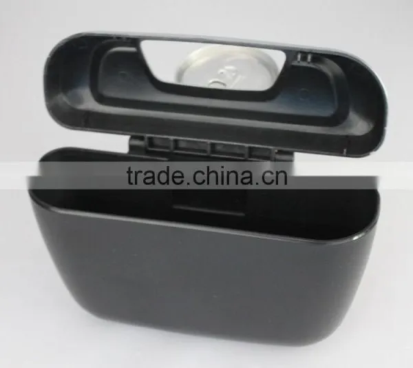 UNIVERSAL Mini Auto Car Trash Rubbish Can Garbage Can Dust Case Holder Box Black photo-3