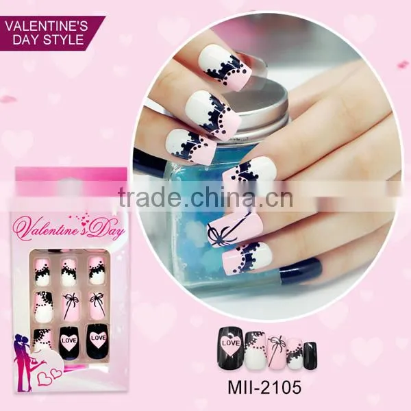 2017 Wholesale Valentine Love Design Fake Nail Art Design for Beauty photo-4
