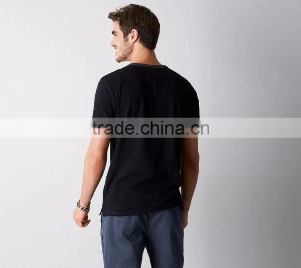 Modal and Cotton Blank T-shirts Short Sleeve Graphic Henley Wholesale Polo T-shirts With Logo T-shirts Japanese Cotton photo-3