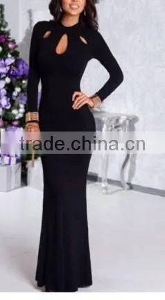 Womens Fishtail Mermaid Elegant Long Party Evening Maxi Black Formal Dress photo-2