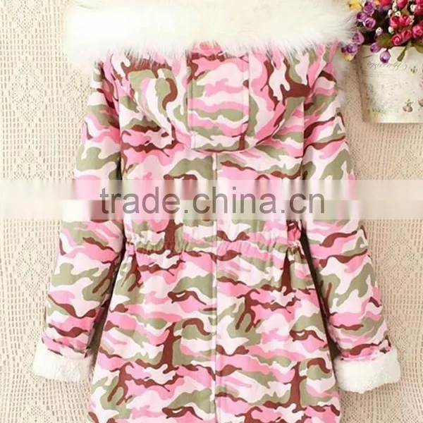 Women's Thicken Camouflage Fleece Faux Fur Warm Winter Coat Hooded Parka Overcoat Jacket photo-4