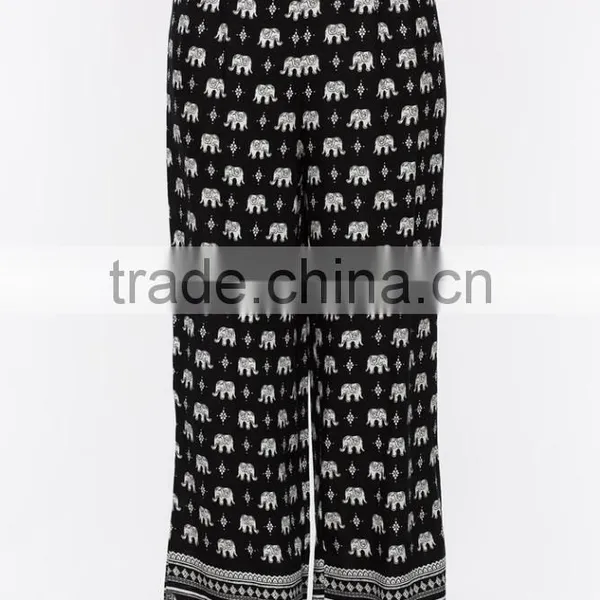 2017 Summer Lady Custom Animal Print Light Weight Pants Hotsale photo-4