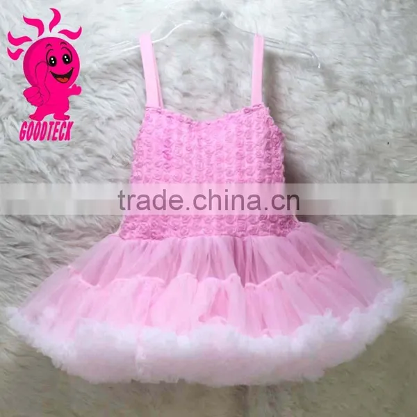 Wholease Kids Birthday Party Dress Handmade Rose Flower Girl Dresses Party Dress in Stock photo-5