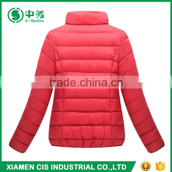 Ximen CIS New Product Winter Comfortable Keep Warm Ladies Red Down Jacket photo-2