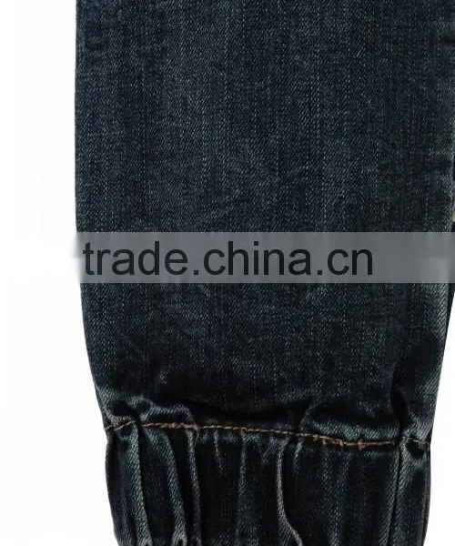 Top 10 Jeans Two Color PU Tape Funky Wholesale Kids High Waist Jeans With Elastic photo-3