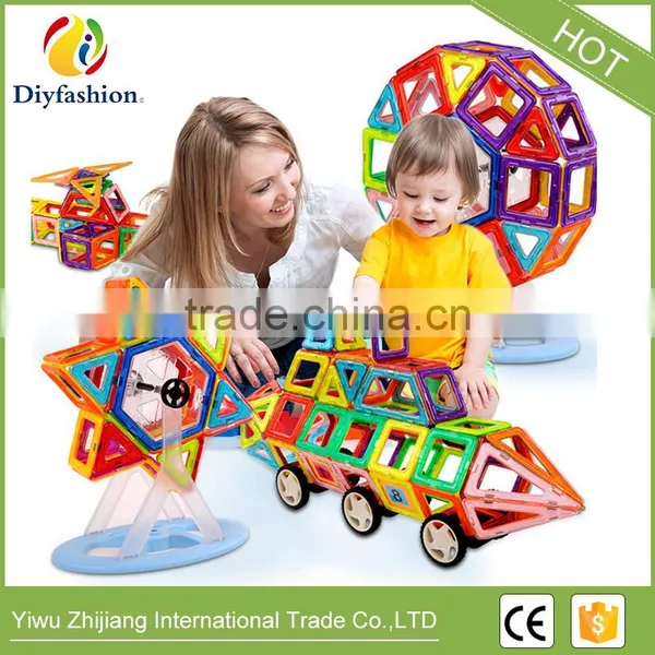 77pcs Kids Educational Construction Set Toys Plastic Magnetic Building Blocks photo-5