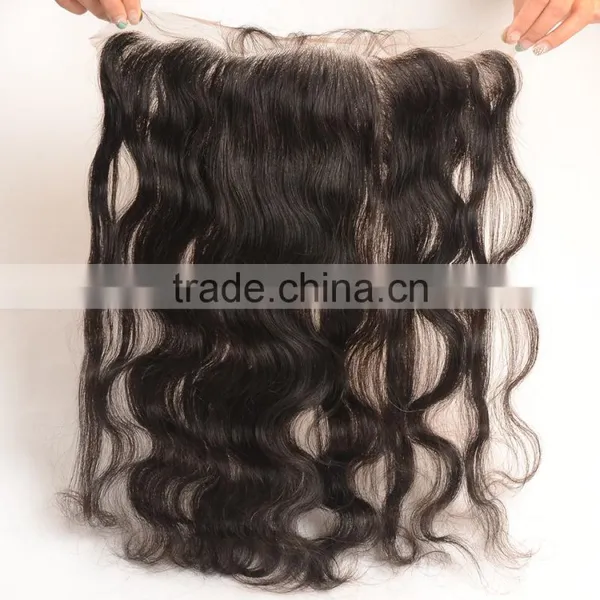 Factory Wholesale Top Quality 100% Human Hair Cheap Lace Frontals 13x6 With Baby Hair photo-3