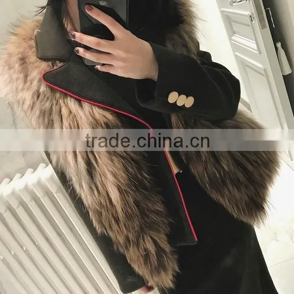 YRFUR YR725 Basic Style Raccoon Fur Gilet Women Hand Knit Fur Vest photo-3