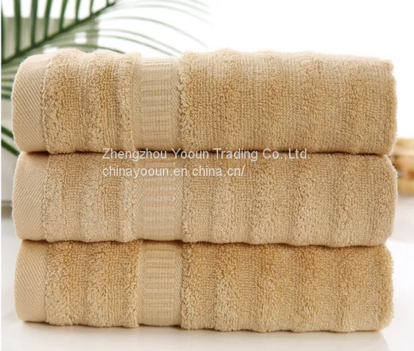 Wholesale Bamboo Fiber Pure Color Water Absorption Bath Towel