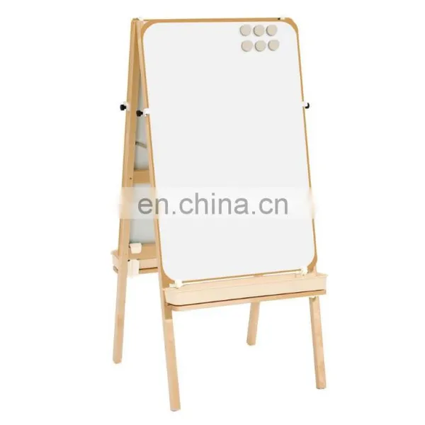 Double Sided Wooden Painting Board Stand for Children photo-4