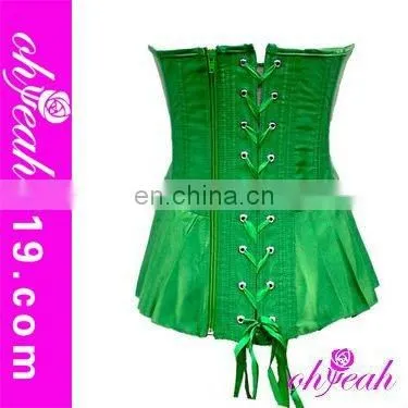 2016 Wholesale Green Vintage Latex Corsets Sale