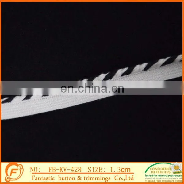Black and White Mix Color Fashion Braid for Clothes Garments and Dress photo-2
