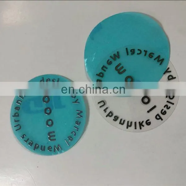 Thin Metallic Chrome Silver Round Adhesive Sticker photo-3
