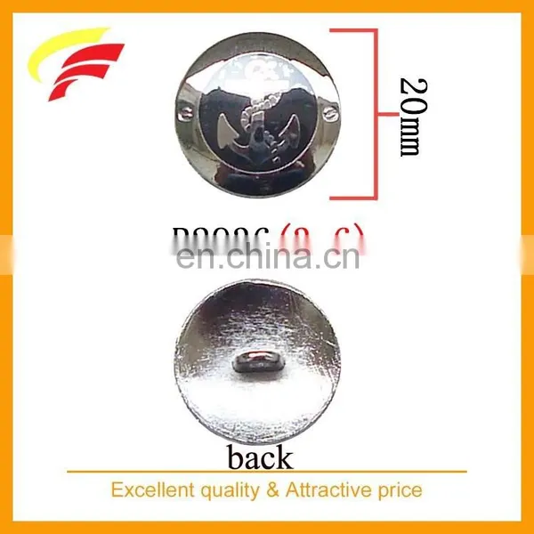 Custom Zinc Alloy Gold Hand Sewing Button With Enamel for Golf Club Uniform photo-3