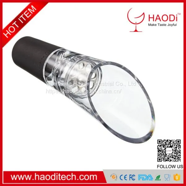 HD-DJ0004 Wine Aerator Pourer Premium Decanter Spout for Red Wine Rubber Nozzle Helix Design