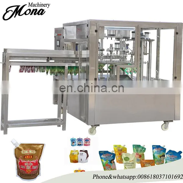 Liquid Detergent Doypack Spout Pouch Filling Packing Machine/Jelly/Milk Pouch Capping Machine photo-3
