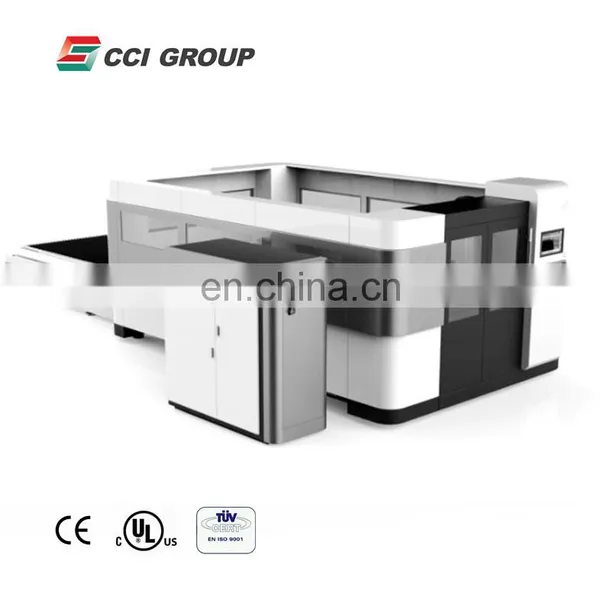 FLC4020GA Hot Sale Whole Cover Exchange Platform 4000w Metal and Non Metal Fiber Laser Cutting Machine photo-2