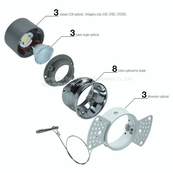RS1090-0420-A1 Trimless Downlight Led Trimless Spot Light Black Down Light Trimless photo-2