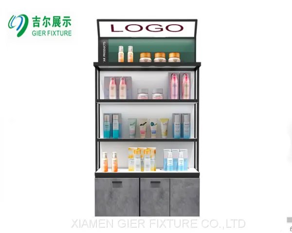 Design Beauty Supplies Store Display Stand Retail Makeup Shelves Cosmetic Display Rack photo-4