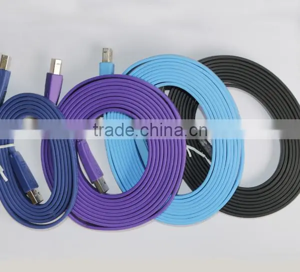 Flat-type Design Multicolour USB 2.0 Printer Cable A TO B , 2.0 Extension USB Printer CABLE photo-2