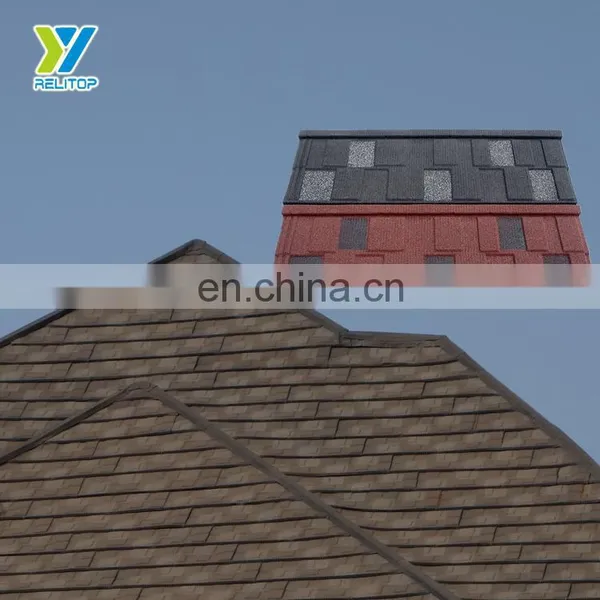 Roofing Construction Black Stone Coated Metal Roofing Shingle in Malaysia photo-4