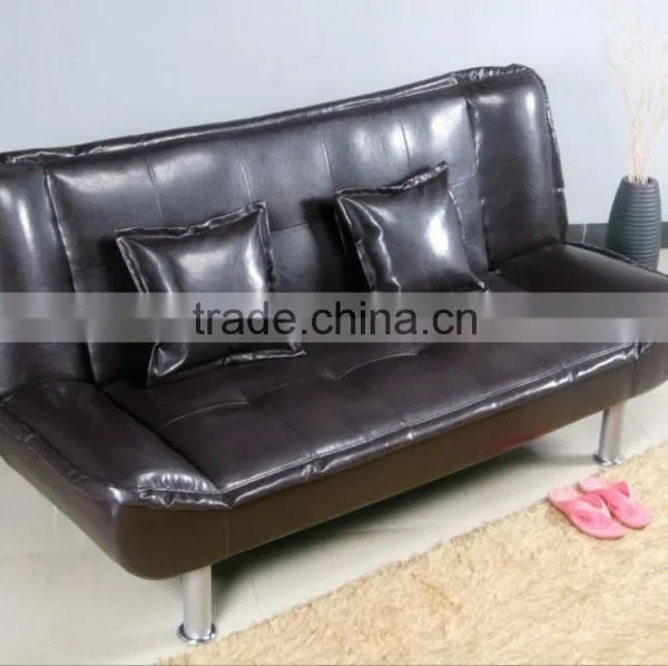 Home Furniture Modern Promotion Folding Leather Futon Sofa Bed Sleeper photo-5