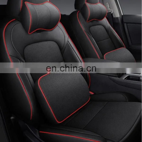 Black Orange Intermediate True Genuine Leather Back Rear Row Wrapped Luxury Car Modify Seat Cover Fit for Tuc Son 2021 2022 photo-4
