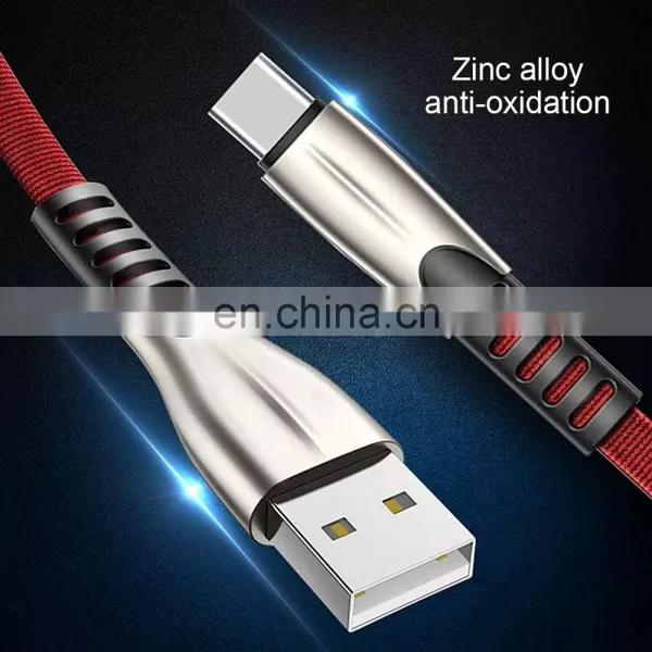Hot Sale High Quality 1M Zinc Alloy Soft Denim Nylon Braided Fast Charging Cable Usb Data Cables For Android photo-3