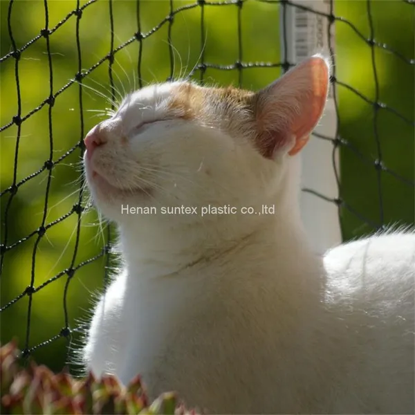 Cat Protection Net for Balcony, 4x3 m 6x3 m 8x3 m Black Cat Net Wire Reinforced With Fixing Rope and Accessories photo-2