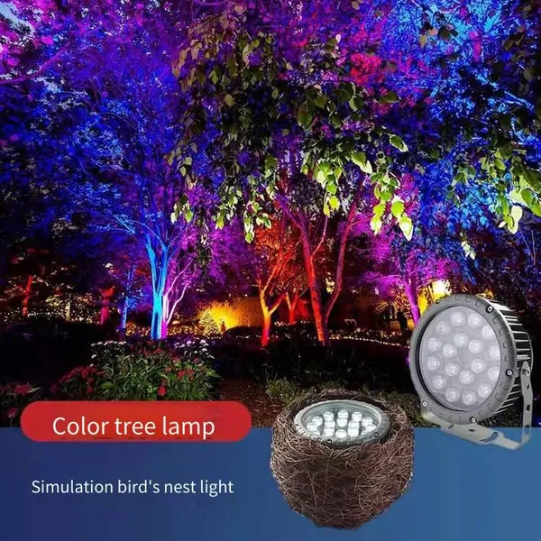 48w Artificial Tree Vine Bird's Nest Floodlight for Trees, Outdoor Birdcage Tree-hugging Landscape Lights for Garden Greening photo-3