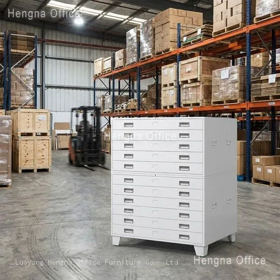 Rust-proof White Powder Coated Flat File Cabinet| With Smooth Roller | for A1 A2 Size Blueprint Filing in School photo-2