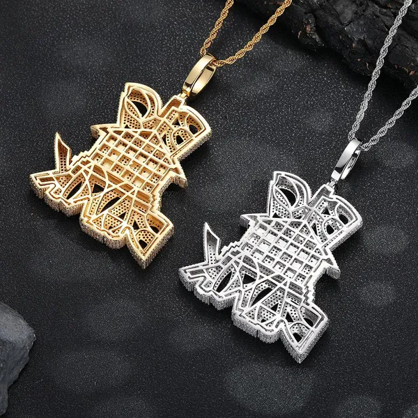Hip Hop 3A+ CZ Stone Paved Bling Iced Out Dollars Money Sign Big Bank Pendant Necklaces для мужчин, украшения для рэперов, цвета золота и серебра
