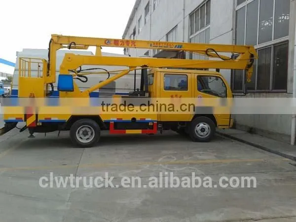 2014 Good Price Dongfeng Crew Cab 14M Hydraulic Lift Platform Truck photo-3