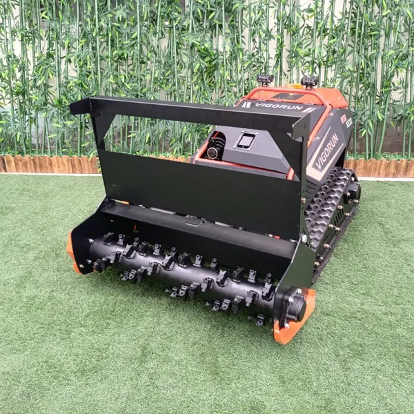 MTSK1000 1000mm Multitask Agricultural Robotic Gasoline Electric Start Flail Blade Remotely Controlled Flail Mulcher photo-2
