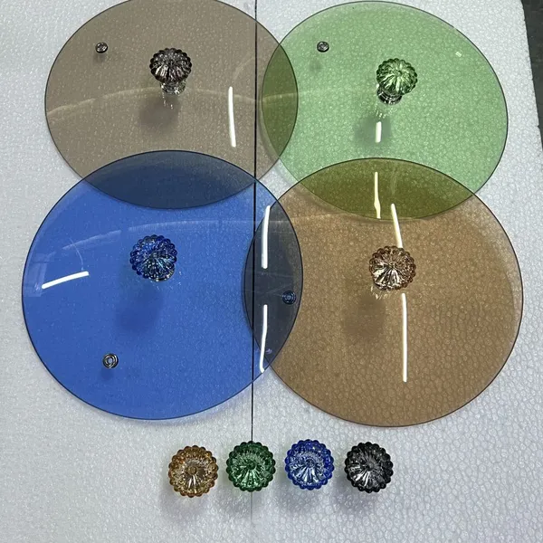 Colored Tempered Glass Lid Custom Color Option Transparent Durable Cookware Cover for Various Kitchen Pots Household Cooking Accessories Wholesale