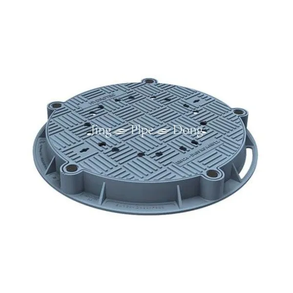 EN124 D400 Ductile Cast Iron Square Double Triangular Manhole Cover With Hinge Round photo-5