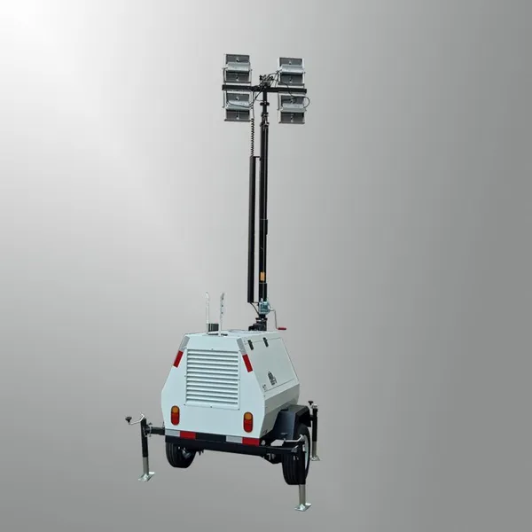 Factory Direct Trailer Mounted Diesel Mobile Lighting Tower Hydraulic Telescopic Light Tower For Construction Site photo-5