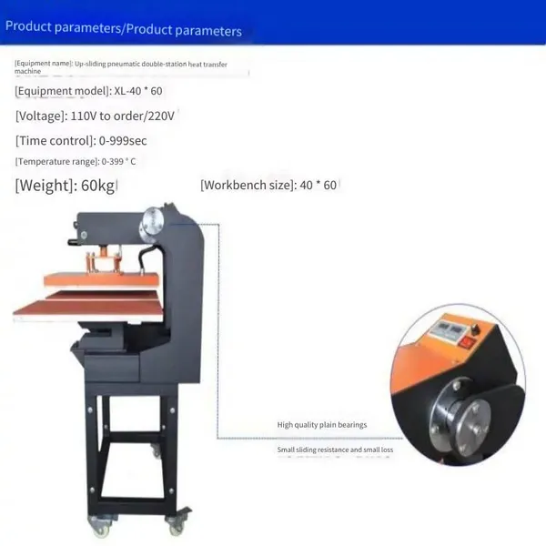 Automatic Pneumatic Clothing Hot Ironing Machine - Supply of Semi-automatic Clothing Ironing Machines, Pneumatic T-shirt Heat Transfer Machines photo-3