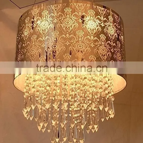 Laser Metal Matched Crystal Chandelier Pendant Lamp photo-3