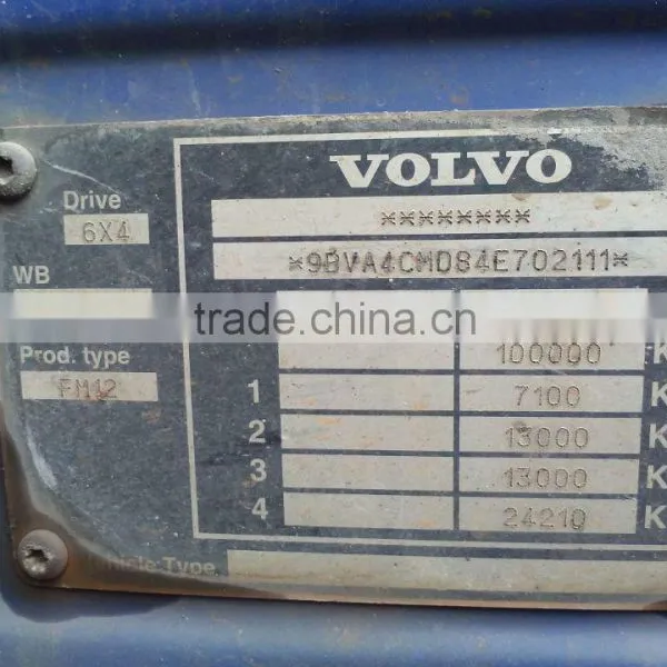 Volvo FM12 Fh12 Headtruck Truck Head Volvo FM12 Headtruck for Trailer Truck and Pump Truck Second Hand Headtruck Volvo photo-3