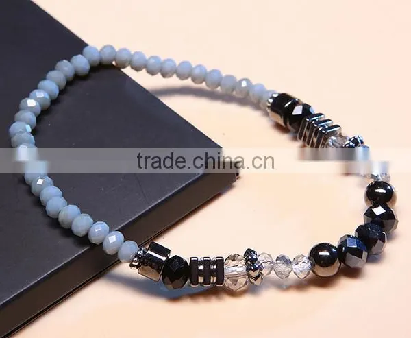 Wholesale Men Ans Women Beads Bracelet Alloy Glass Beads Bracelet photo-4